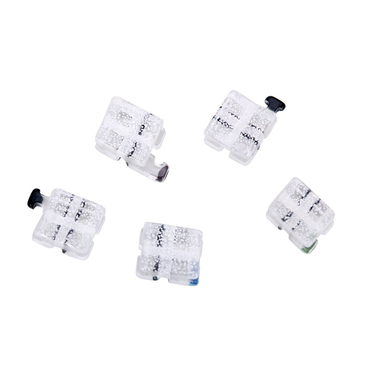 Dental Ortho Monocrystalline Sapphire Ceramic Brackets Roth/MBT .022 hooks 345