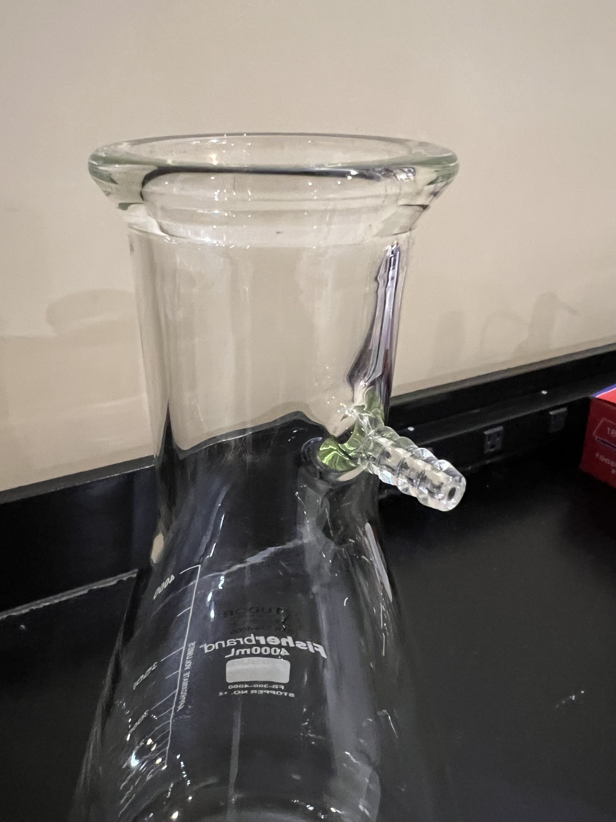 4000mL Capacity Clear Glass Filter Side-Arm Flask, Fisher Brand FB-300-4000