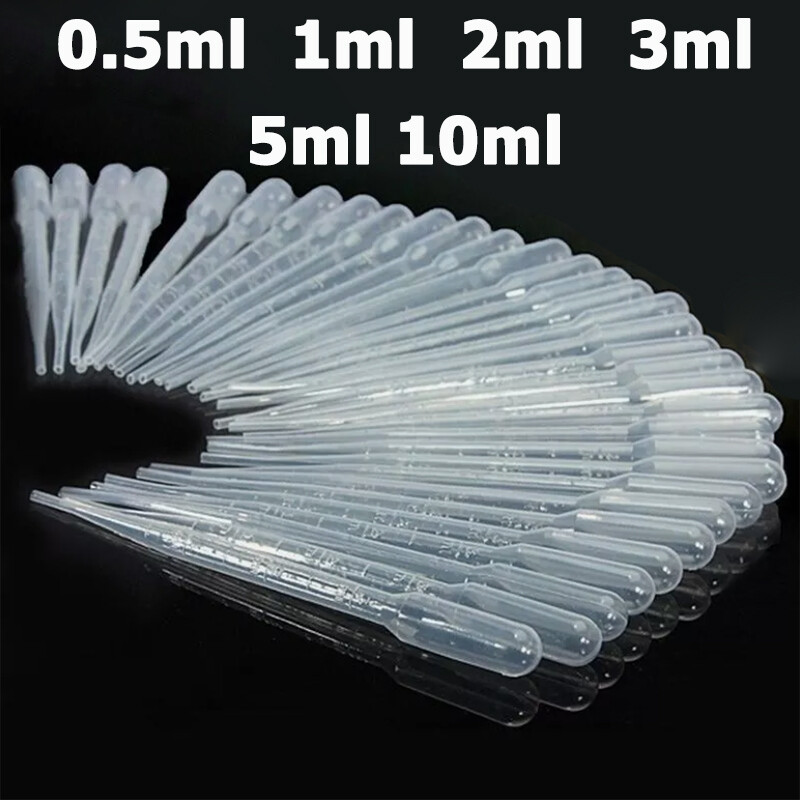 0.5ml 1ml 2ml 3ml 5ml10ml Plastic Disposable Dropper Pipets Eye Dropper Transfer