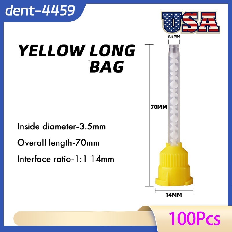 100Pcs Dental Mixing Tips Impression HP Tips 1:1 for Light Body USA