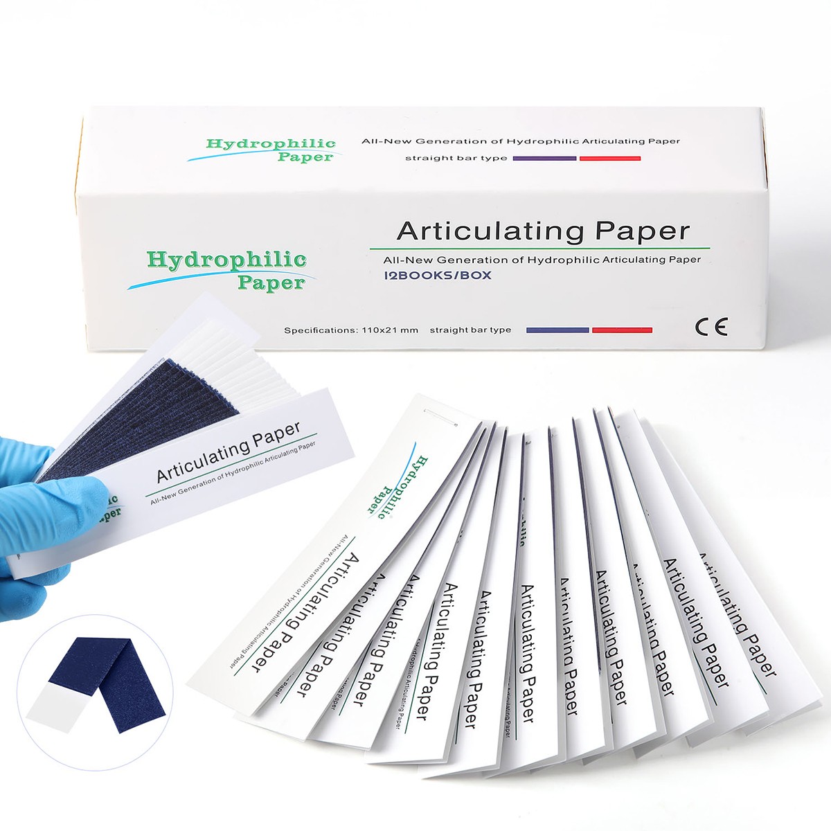 1-5Pack Dental Articulating Paper Double Sided Articulating Strips Blue/Red