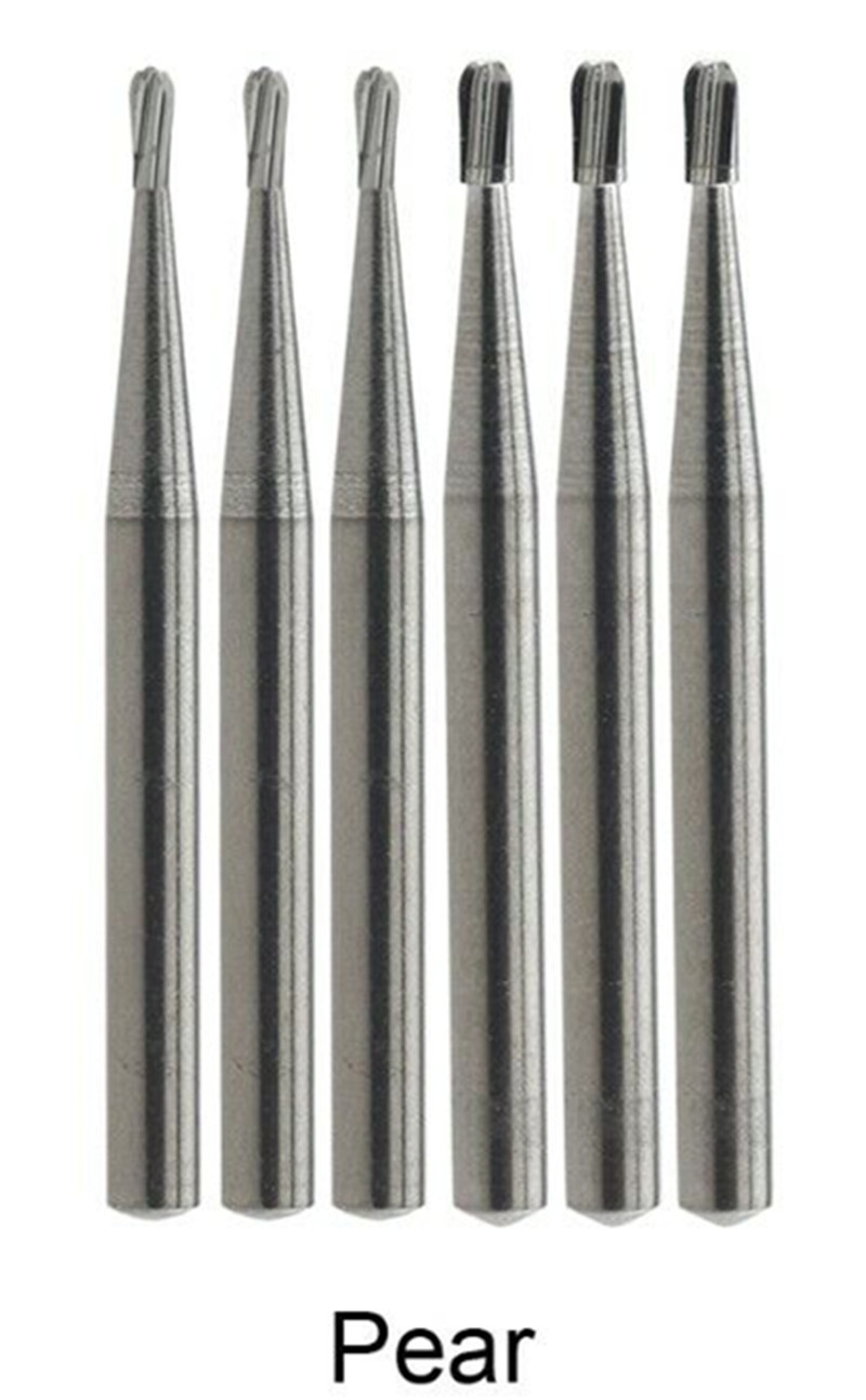 Dental Tungsten Carbide Steel Burs FG Drills Round Pear Taper Fissure Cutter