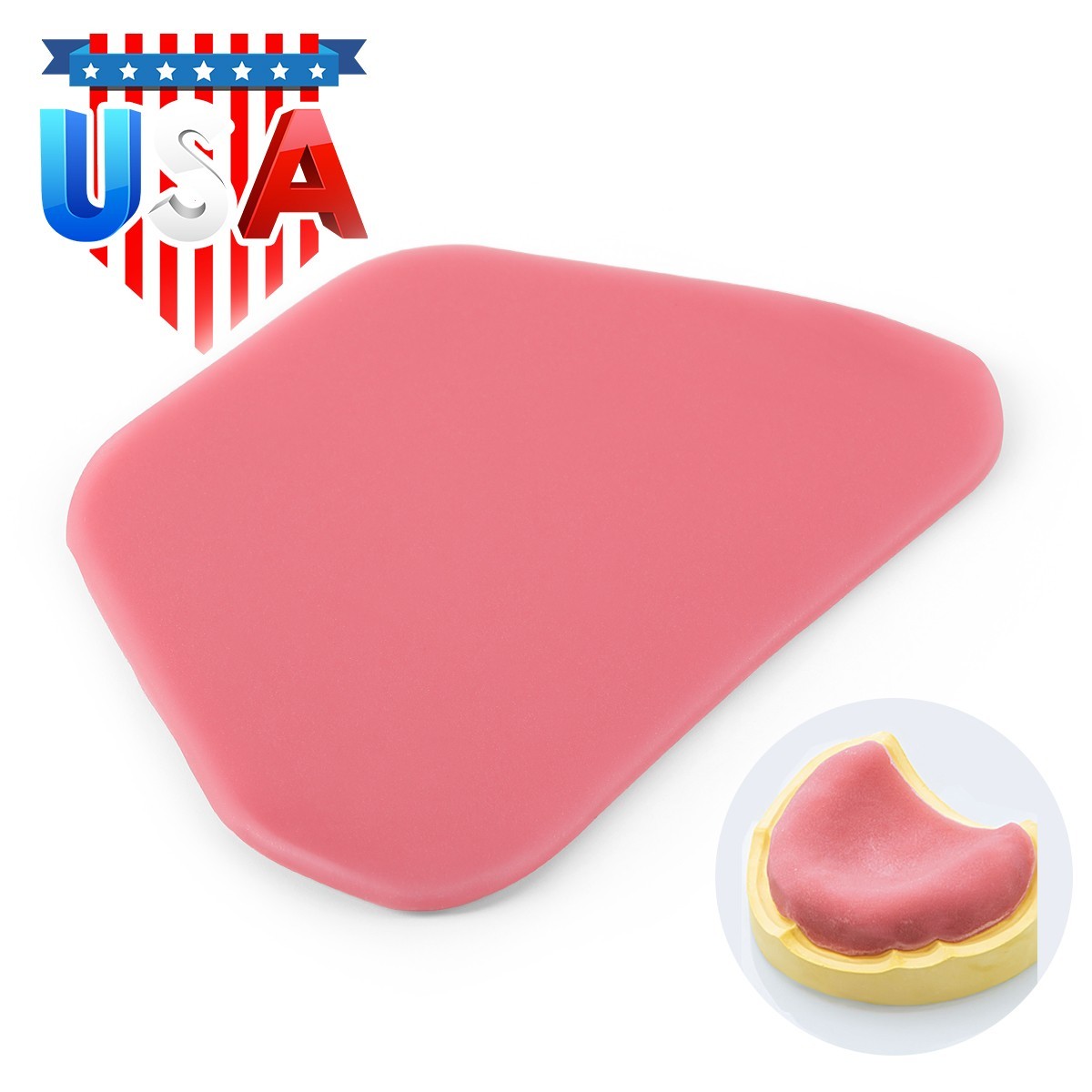 Dental Light Cure Custom Tray Material Pink Base Plates Implant 2mm 50 Pcs/Box