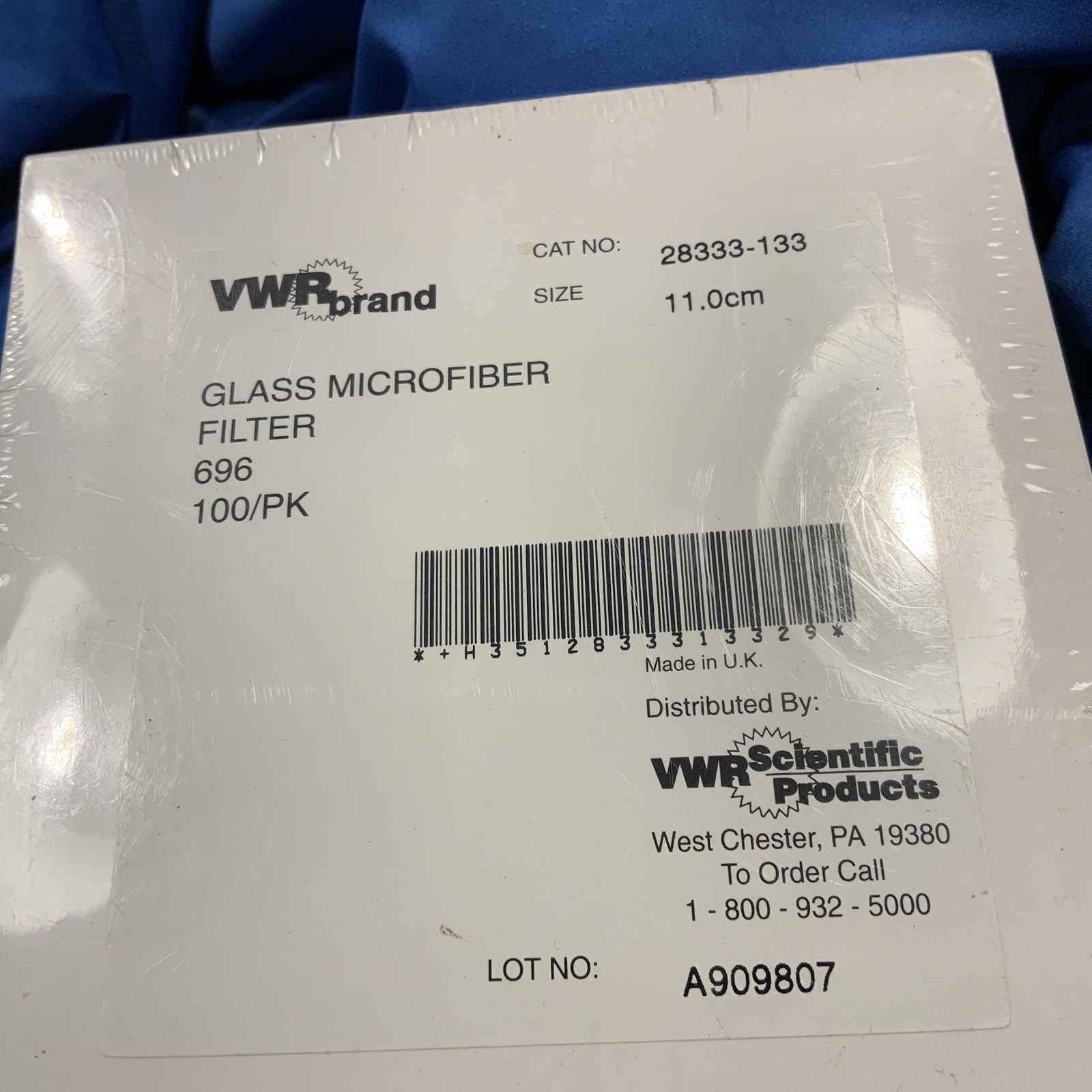 VWR® Glass Fiber Filter Papers Binder-Free Fast Flow 11 cm, 1.2 µm, Fine New