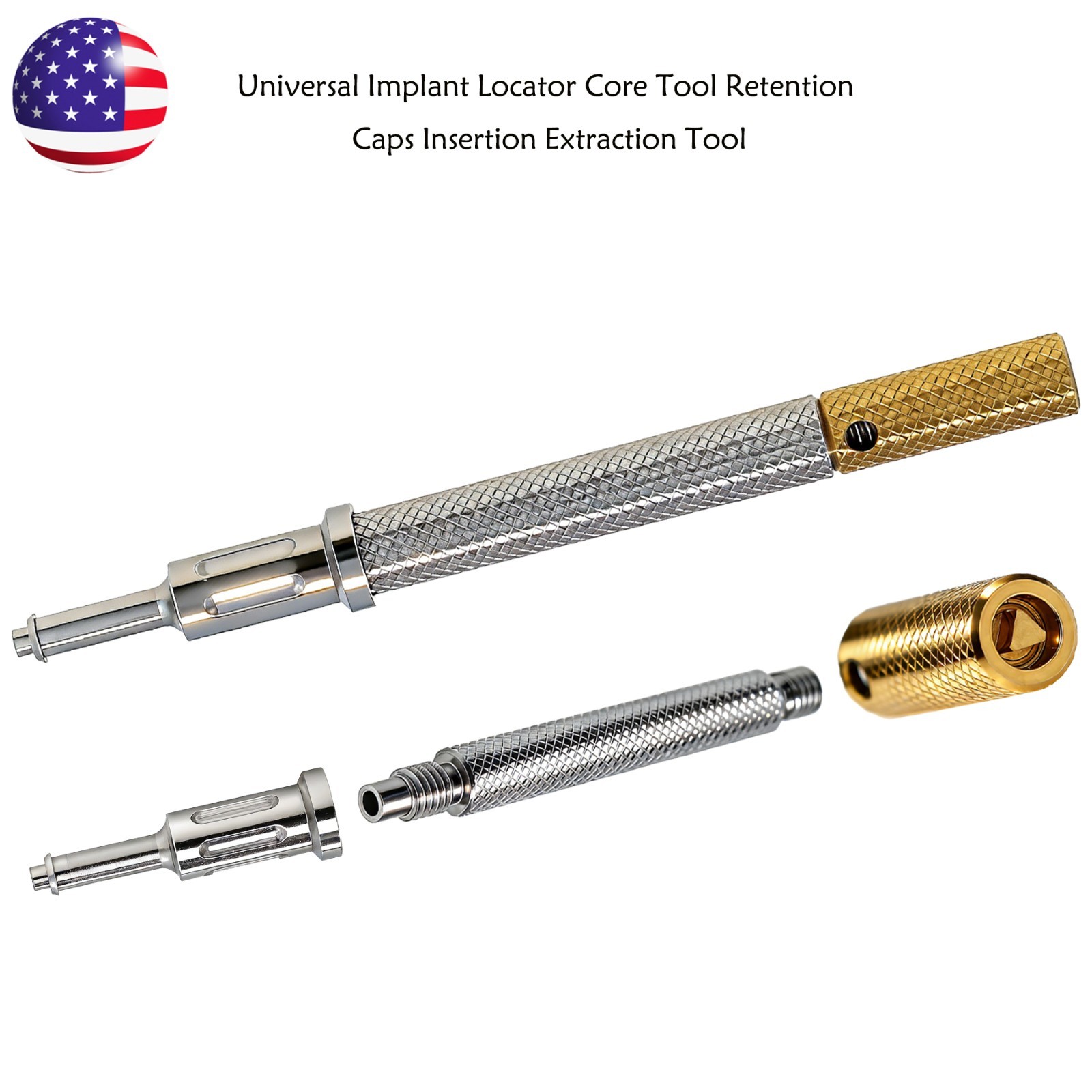 US Dental Novaloc Type Mounting and Demounting Tool Retention Inserts Core Tool