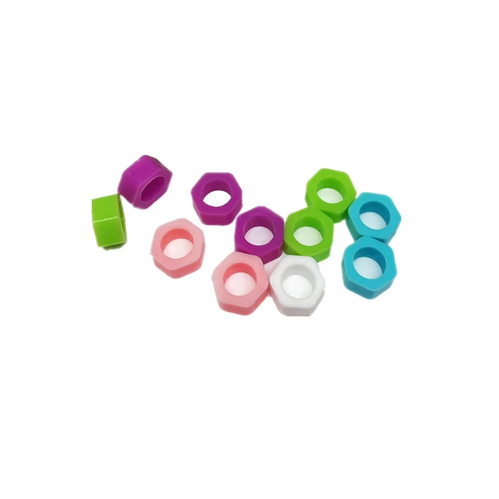 100 Pcs/Box Dental Mixed Color Code Ring Plain Color Instrument Large Size 1 Box