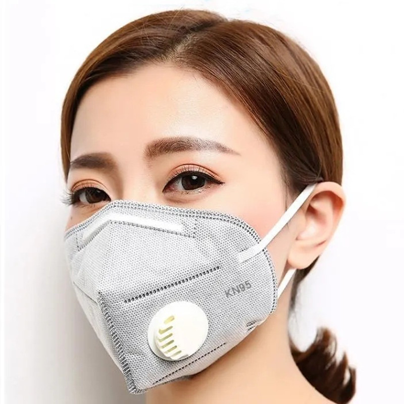 10 Pack KN95 Masks Gray/White Dust Masks with Exhalation Valve Breathable Masks