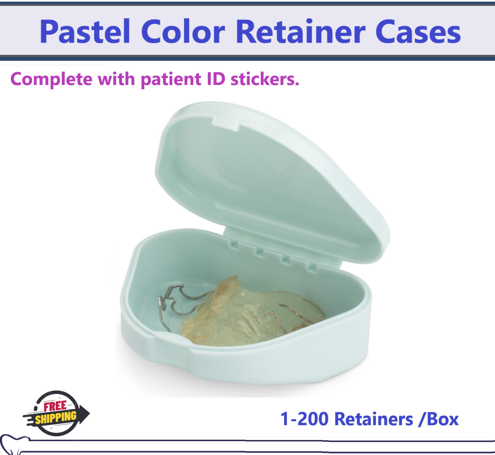 Dental Retainer Denture Storage Case Box Mouthguard Container Assorted Upto 200