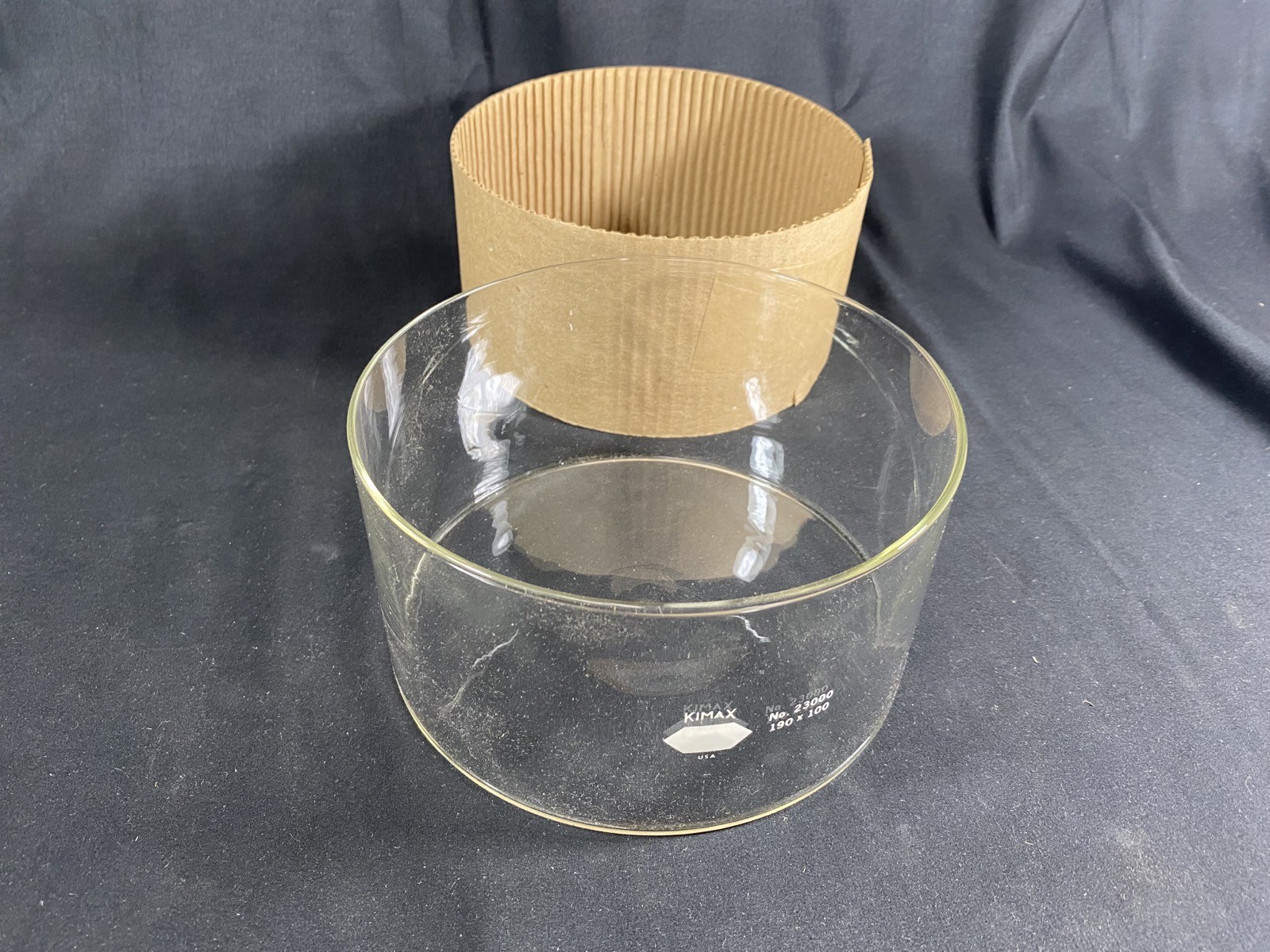 KIMBLE KIMAX 2600mL 190mm D x100mm H Glass Crystallization Dish 23000-19100