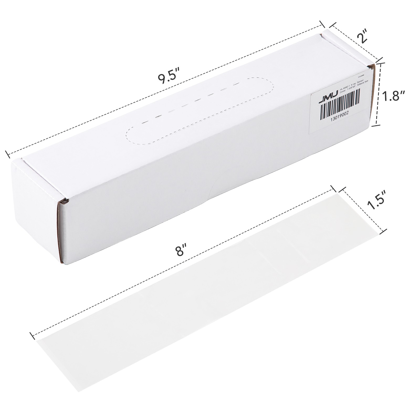 JMU 500pc/Box Dental X-Ray Sensor Cover Protective Film Disposable Sensor Sleeve
