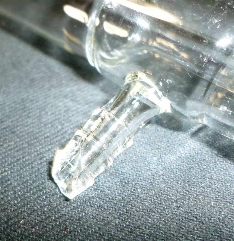 Chemglass 31mm ID Flange 24/40 Vacuum Filtration Adapter #3 Pluro Stopper, Chip