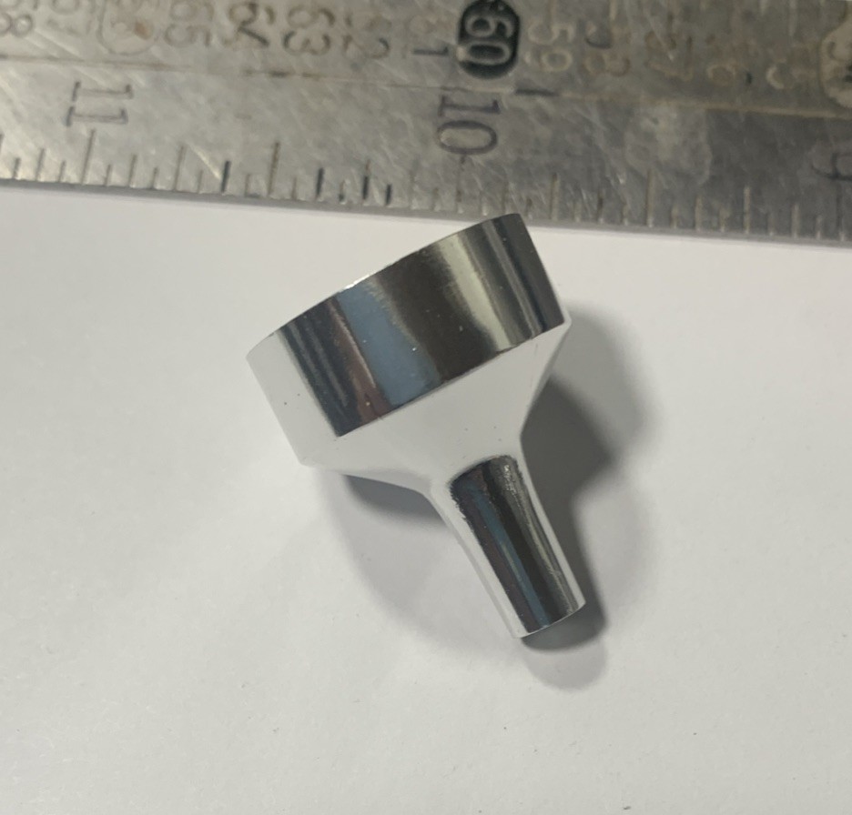 1 One Aluminum Perfume Funnel Spice Funnel Mini Silver Powder Tiny Metal Funnel
