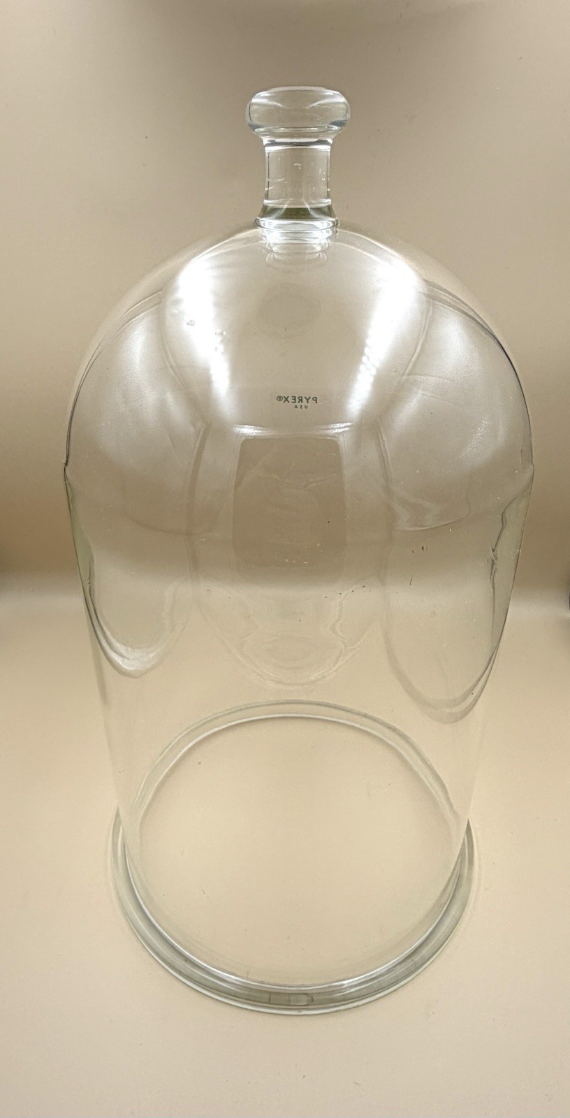 Pyrex Glass Bell Jar With Ground Flange