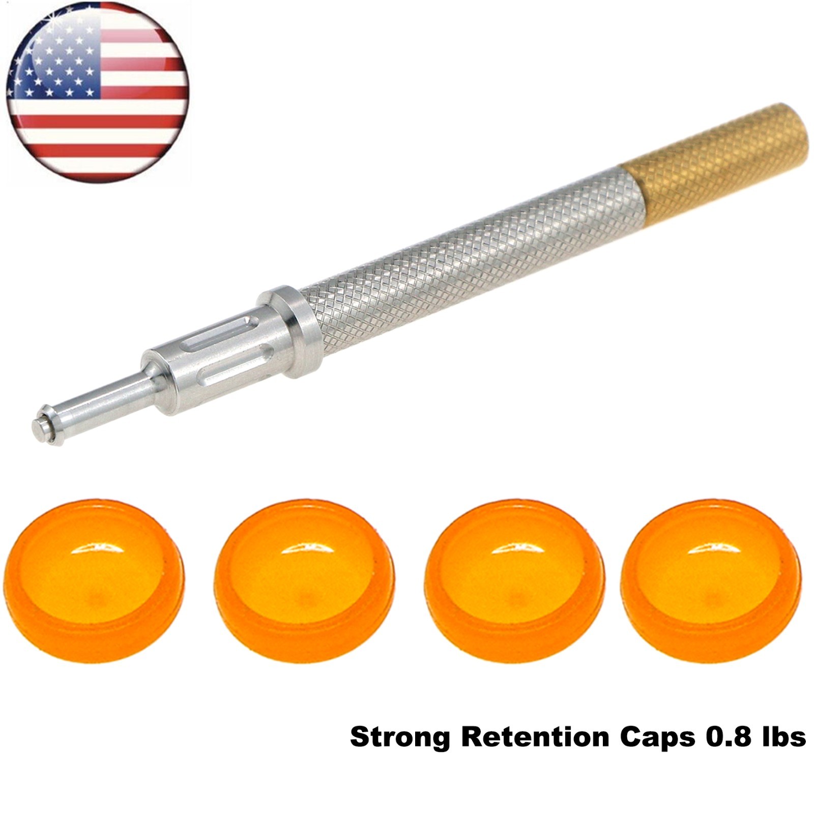 US Dental Locator Overdenture 0.8lbs Soft Retentive Caps Insert Extraction Tool
