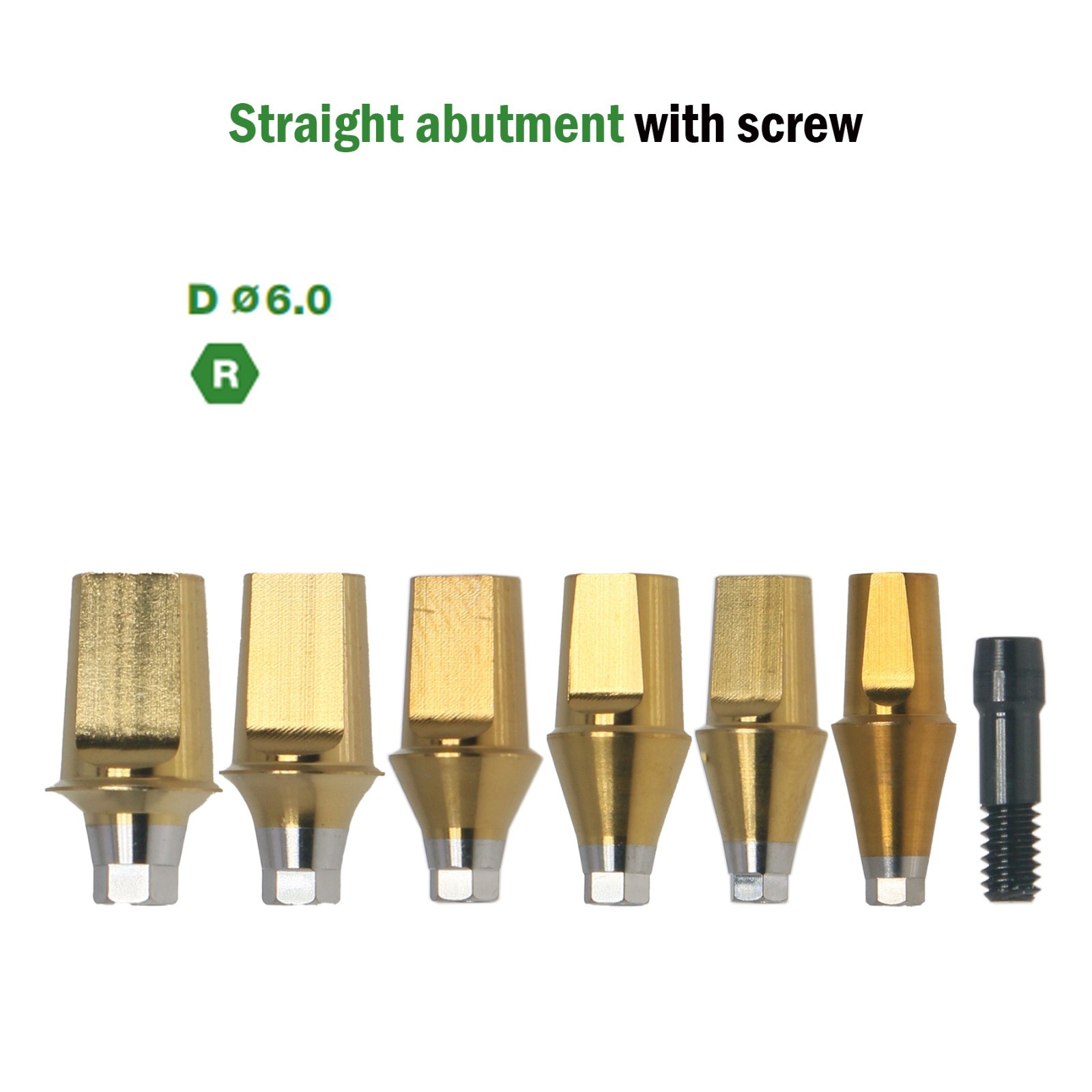 US Dental Straight Transfer Abutment Mini/Regular 1-6.0mm for Osstem Hiossen TS