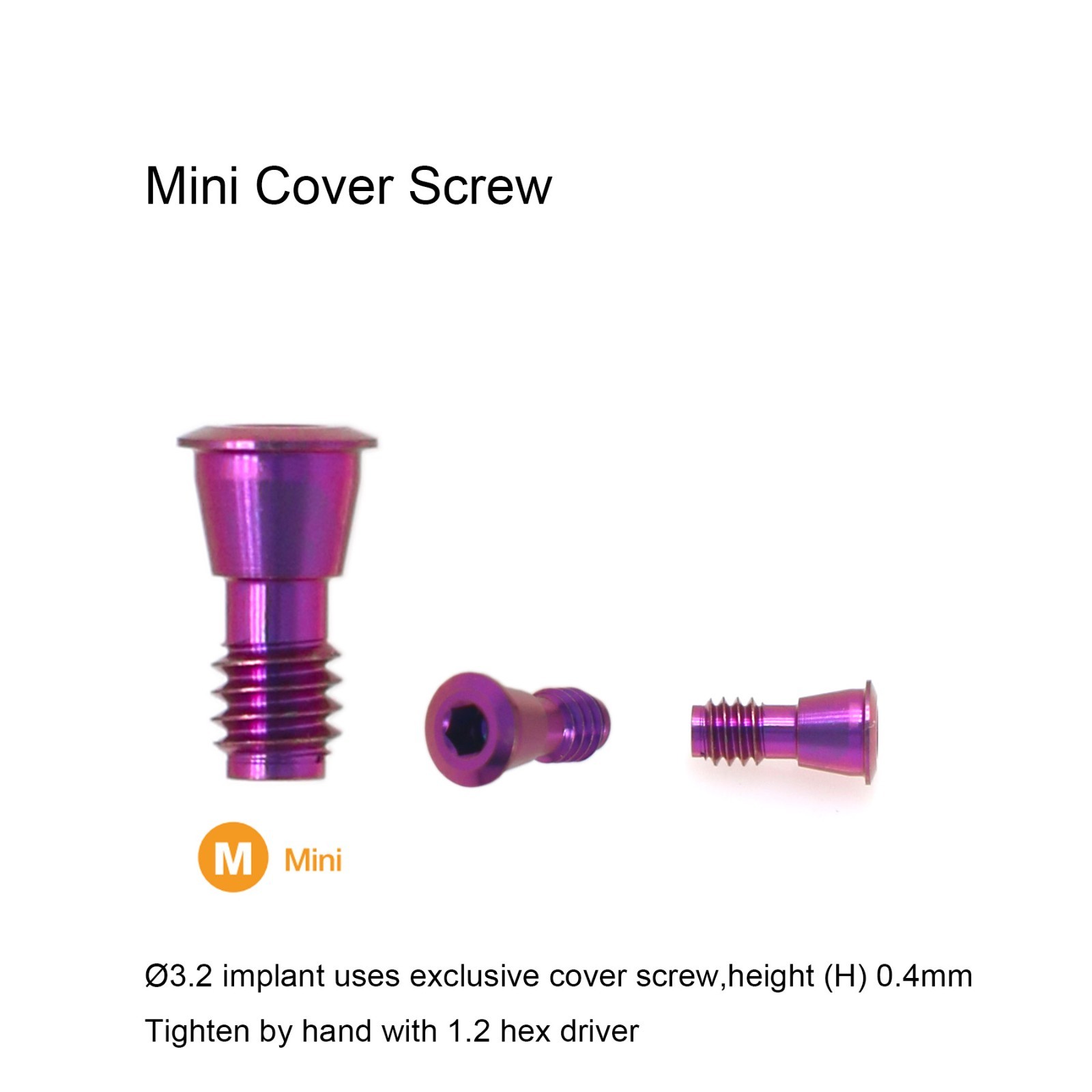 US Dental Healing Abutment Cap Ti For Hiossen ET/Oss TS Mini Regular Cover Screw