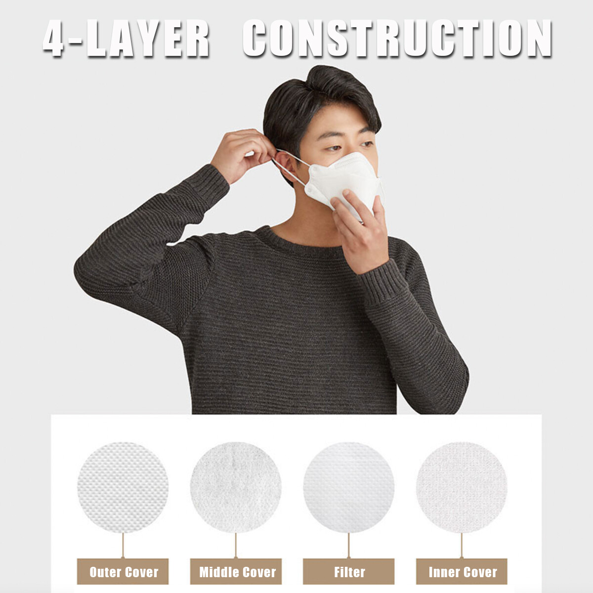 KIDS 20 PACK! KF94 New Navy Face Mask Protective Cover Comfortable Breathable