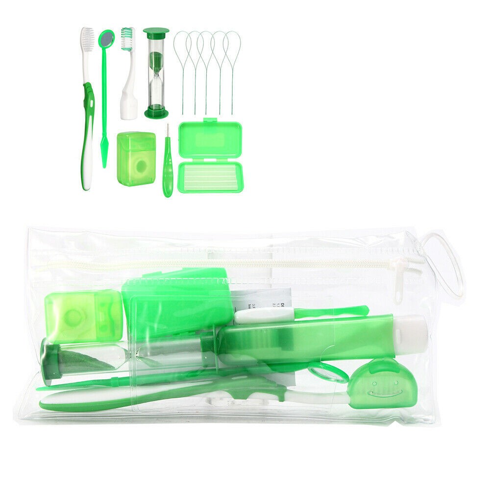4 Colors Dental Orthodontic Brush Ties Toothbrush Brush Floss Oral Care Kit