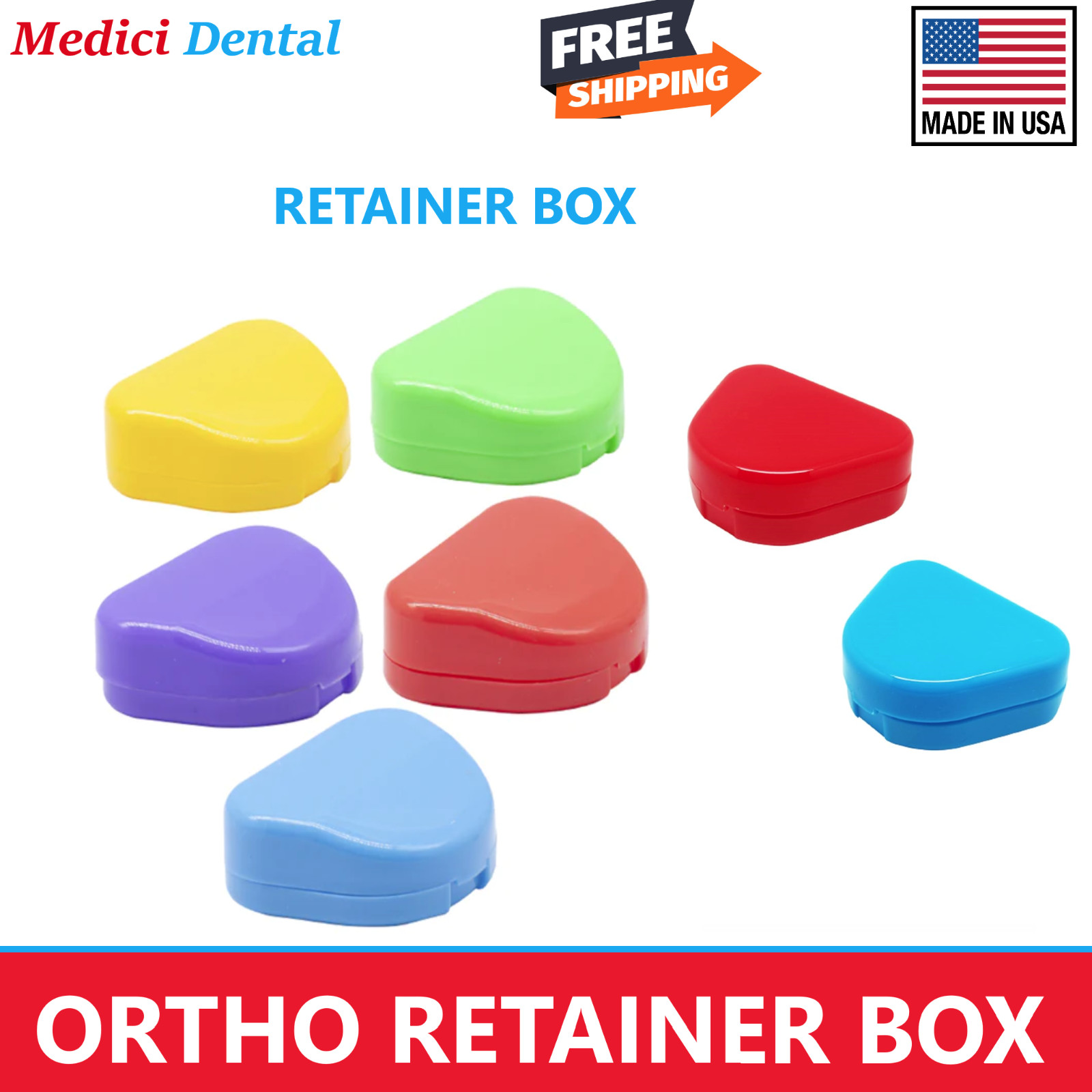 Dental Denture Box case carrier – Retainer Box – 1′ Dee Upto 100Pk Assorted HI