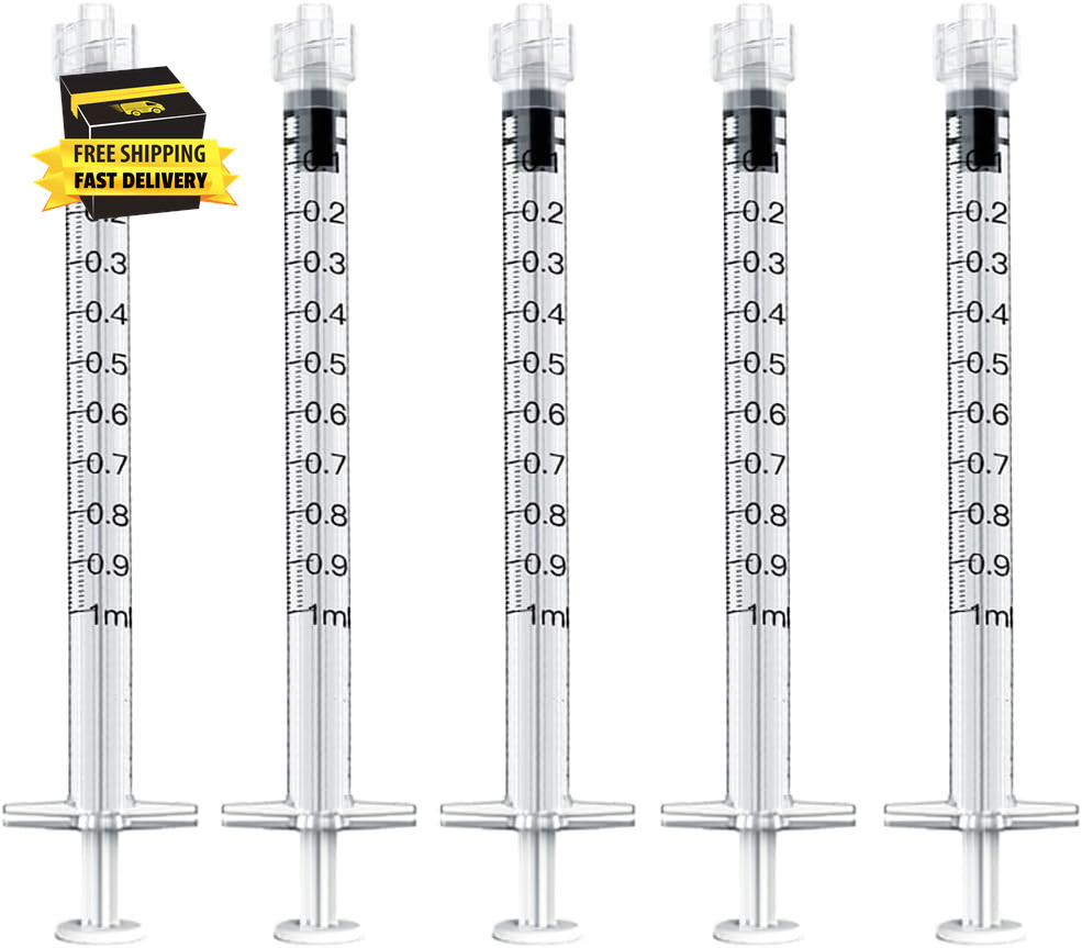 20 Pack 1Ml Luer Lock Syringes without Needle, 1 Ml Cc Disposable Syringe Indivi