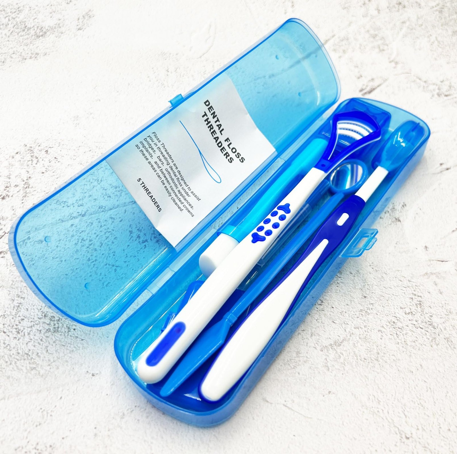 HRASY Portable Orthodontic Oral Care Kit for Braces 1 Count (Pack of 8), Blue