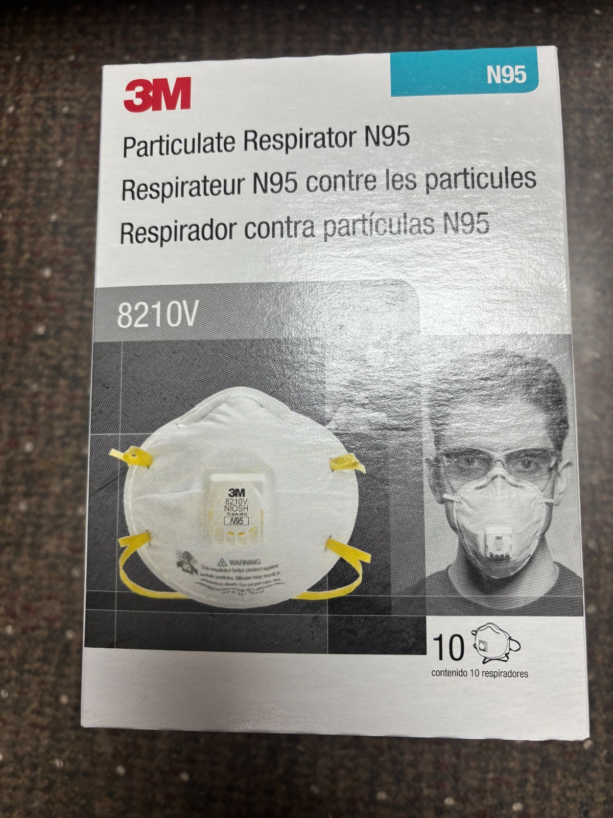 3M 8210V N95 Particulate Repirator Protective New