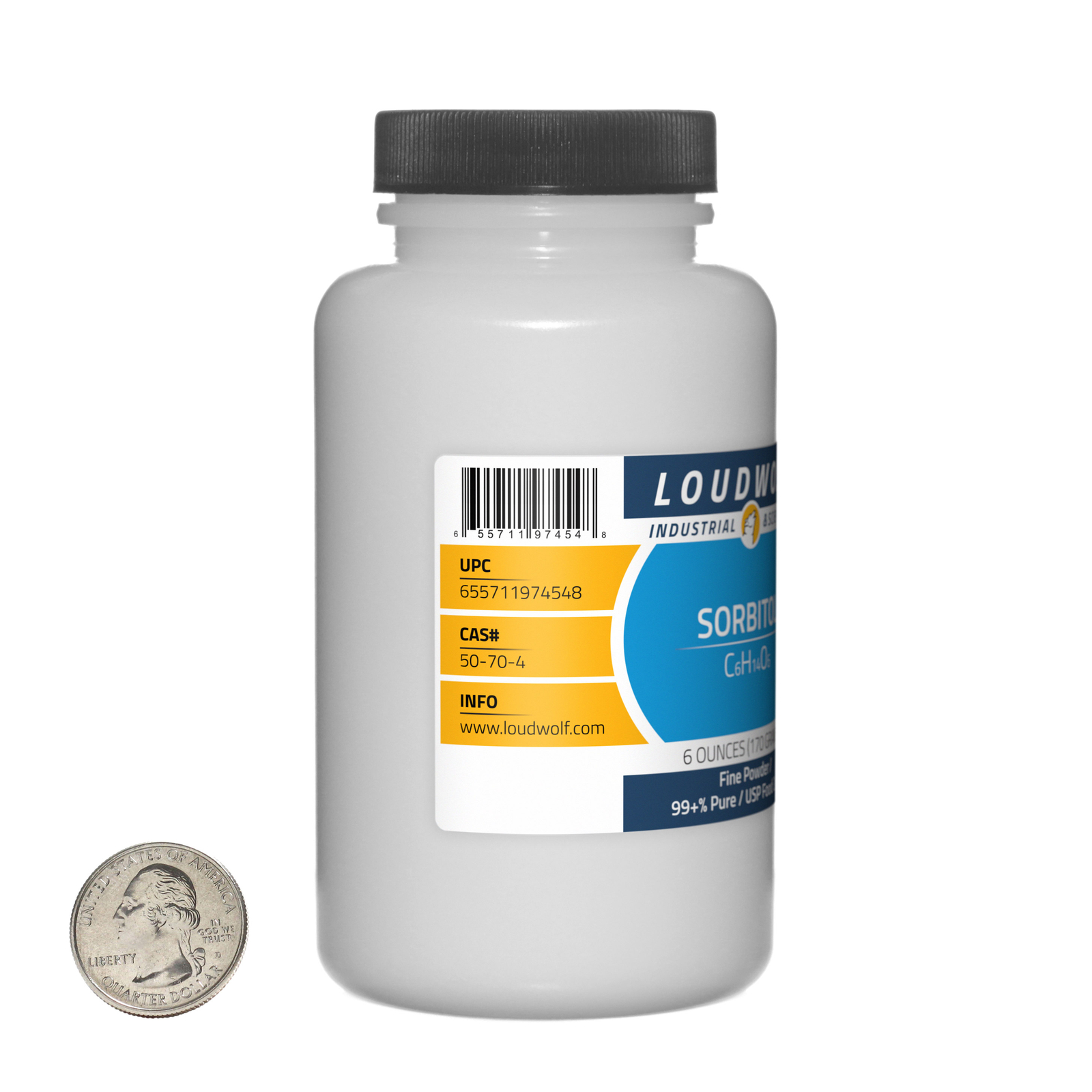 Sorbitol / 1.1 Pounds / 3 Bottles / 99+% Pure USP Food Grade / Fine Powder / USA