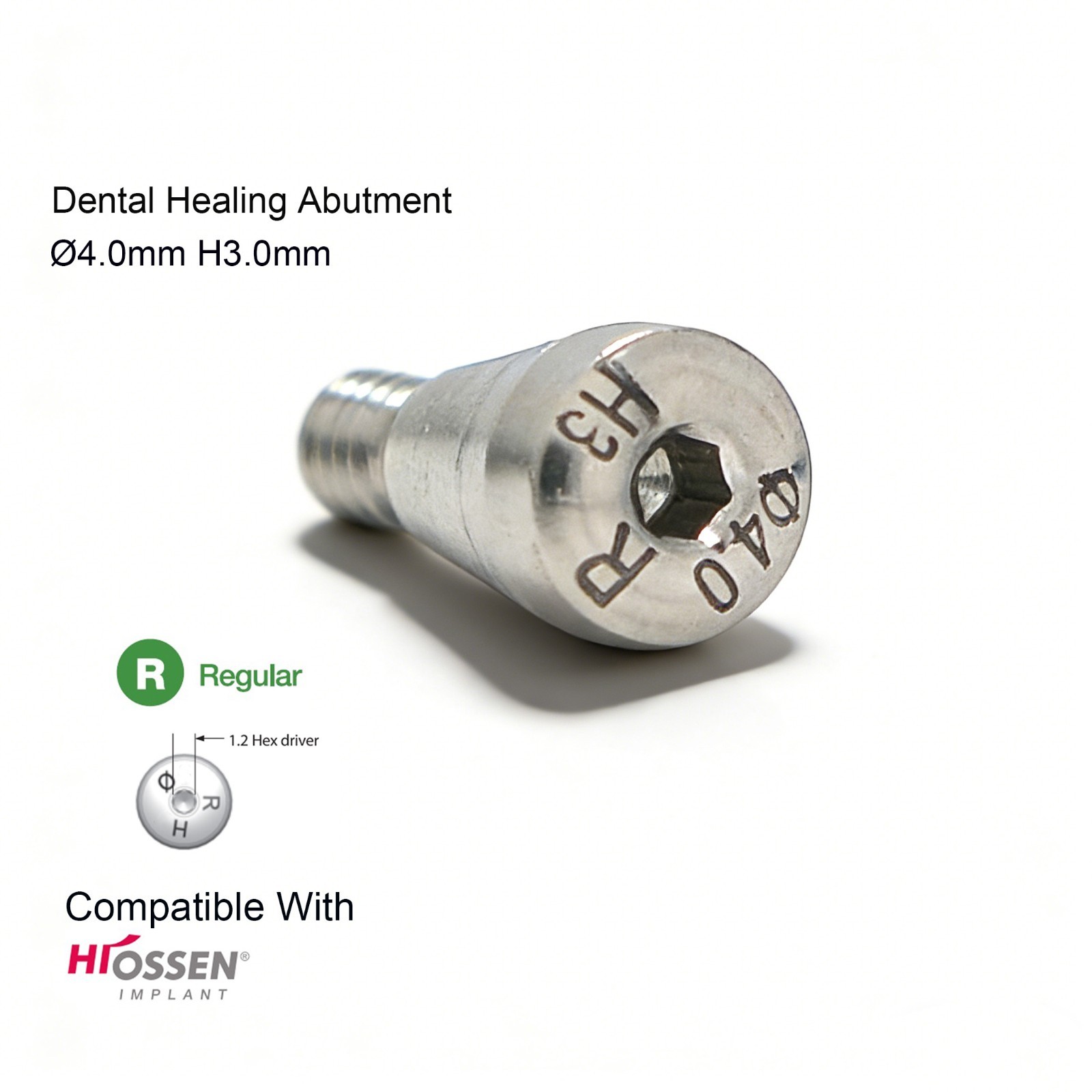 Titanium Osstem Hiossen Healing Abutment Cover Screw fits Mini & Regular Implant