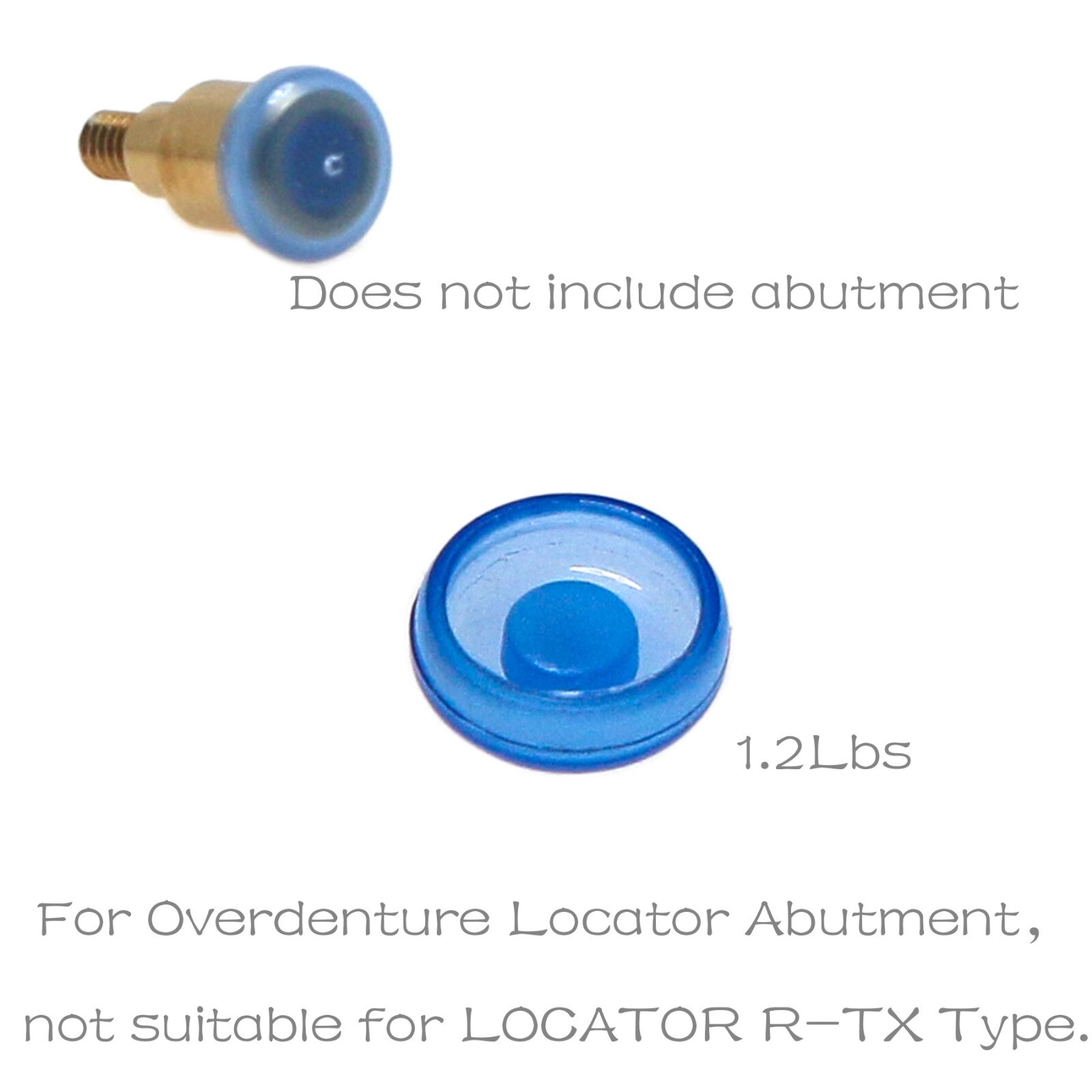 US Dental Attachment System Locator Abutment Retention Caps Replace Inserts Set