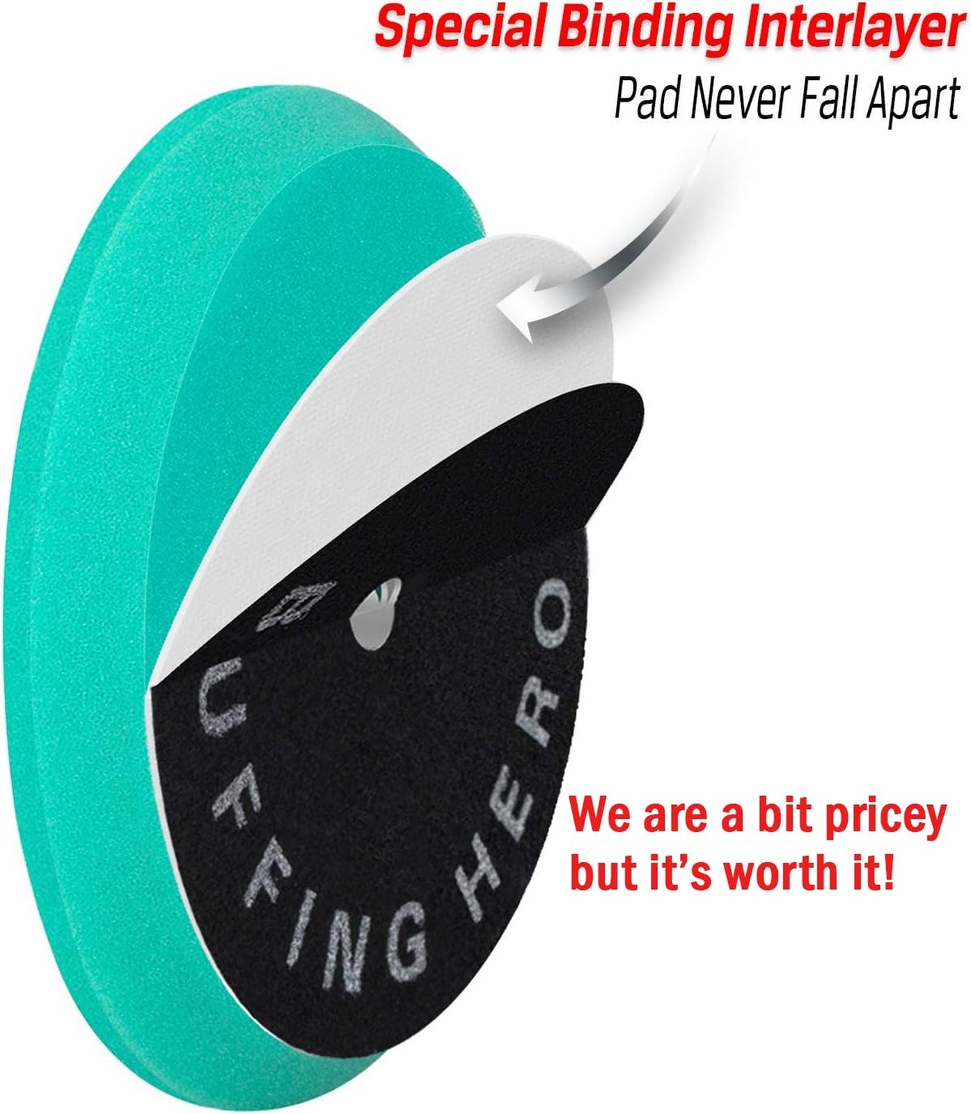 3pcs Polishing Pads for Orbital Sander, Orbital Buffing Pads Hook and Loop Fo…