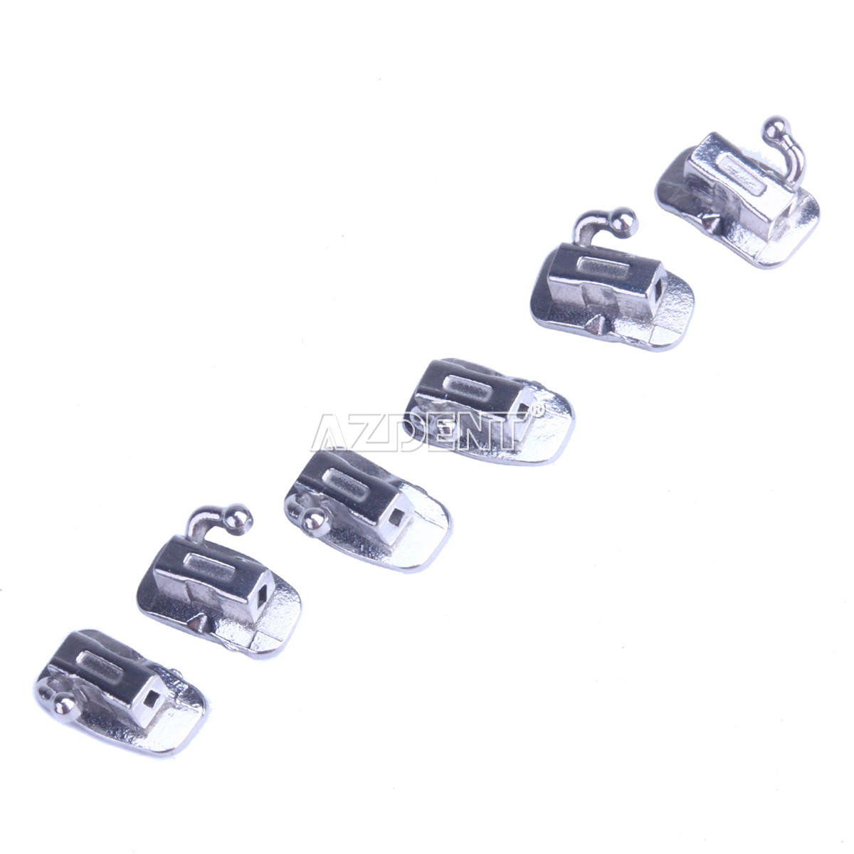 80Pcs AZDENT Dental Orthodontic Bondable MBT.022 1st Molor Buccal Tube Non-Cov