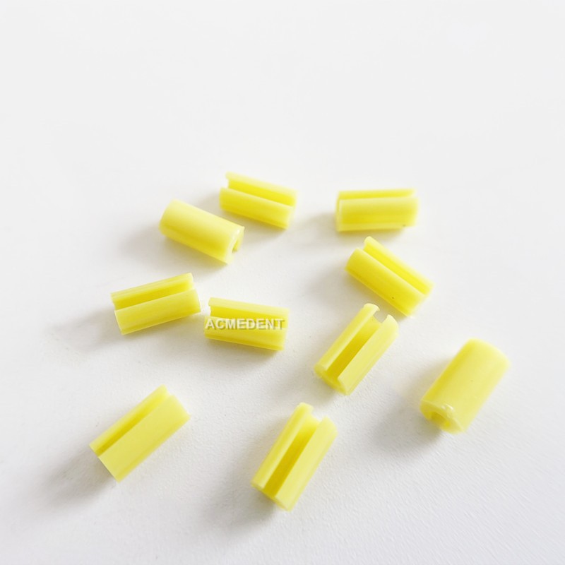 10Pcs Dental Rider Female Yellow Riders Fits Hader Bar Semi-precision Attachment