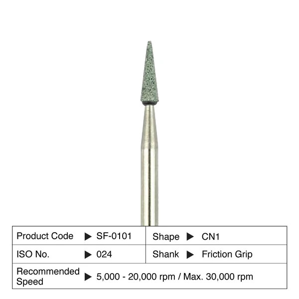 Shofu Dental Dura Green FG CN1 #0101 12/Box