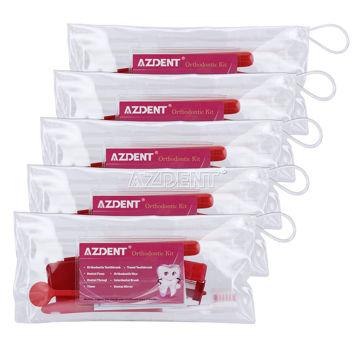 20 Sets Dental Teeth Floss Oral Cleaning Care Orthodontic Brush Toothbrush Kit