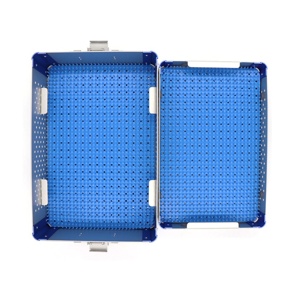 Autoclave Sterilization Tray Case Box with Silicone Pad for Surgical Instruments