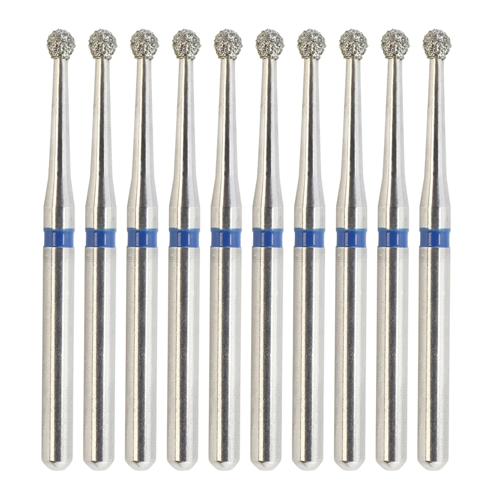 Dental Diamond Burs Round Ball Standard Long Shank High Speed FG 22mm 801L/014M