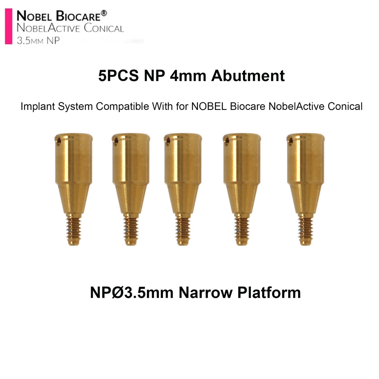 Dental Locator Abutment NP RP Compatible with Nobel NBL Active Implant AH 1–5mm