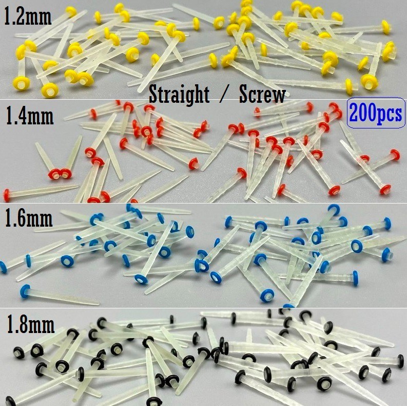 Dental Glass Quartz Fiber Post Root Canal Pin Straight Screw Restorative 1.2-1.8
