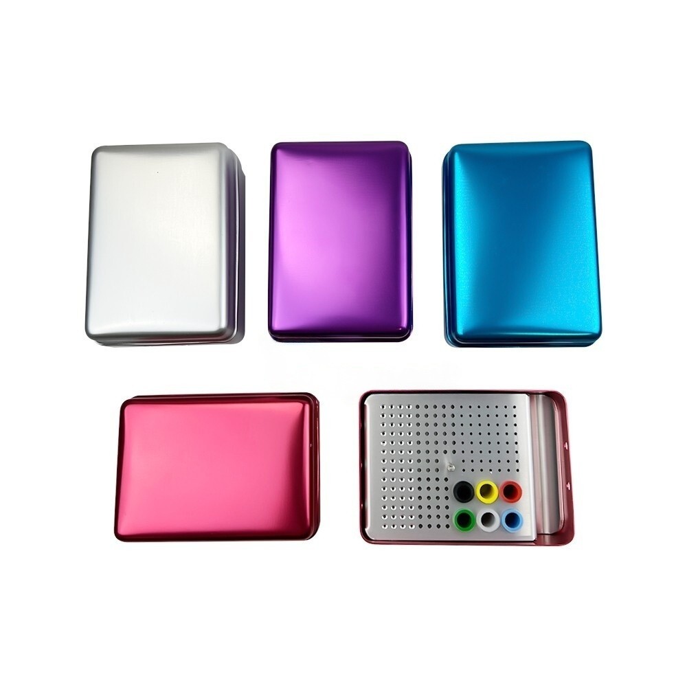 180 Holes Dental Endo Box FG Files Bur Holder Autoclave Organizer Box Ruler