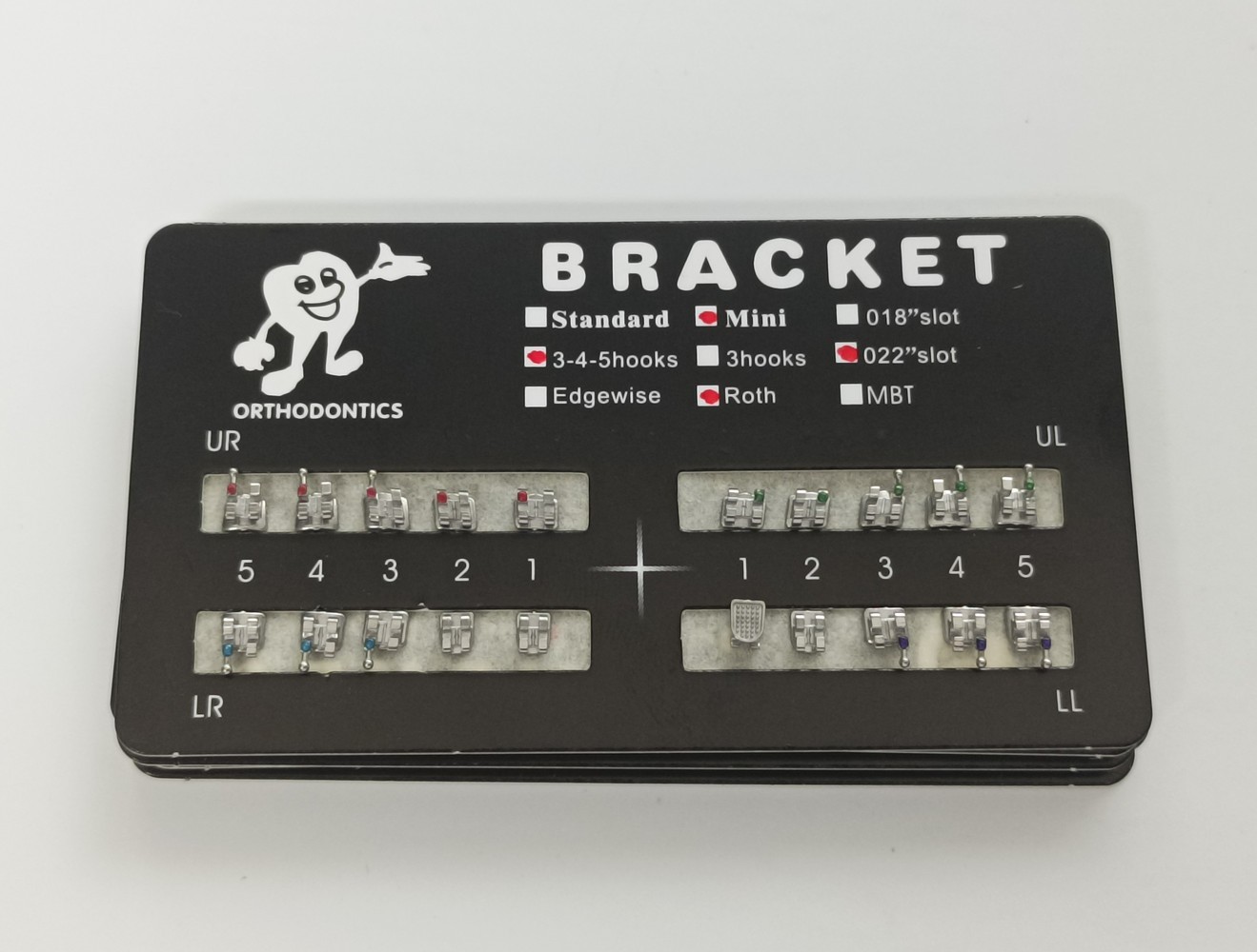 1-500Set Dental Orthodontic Metal MIM Monoblock Brackets Mini Roth 022 345 hooks