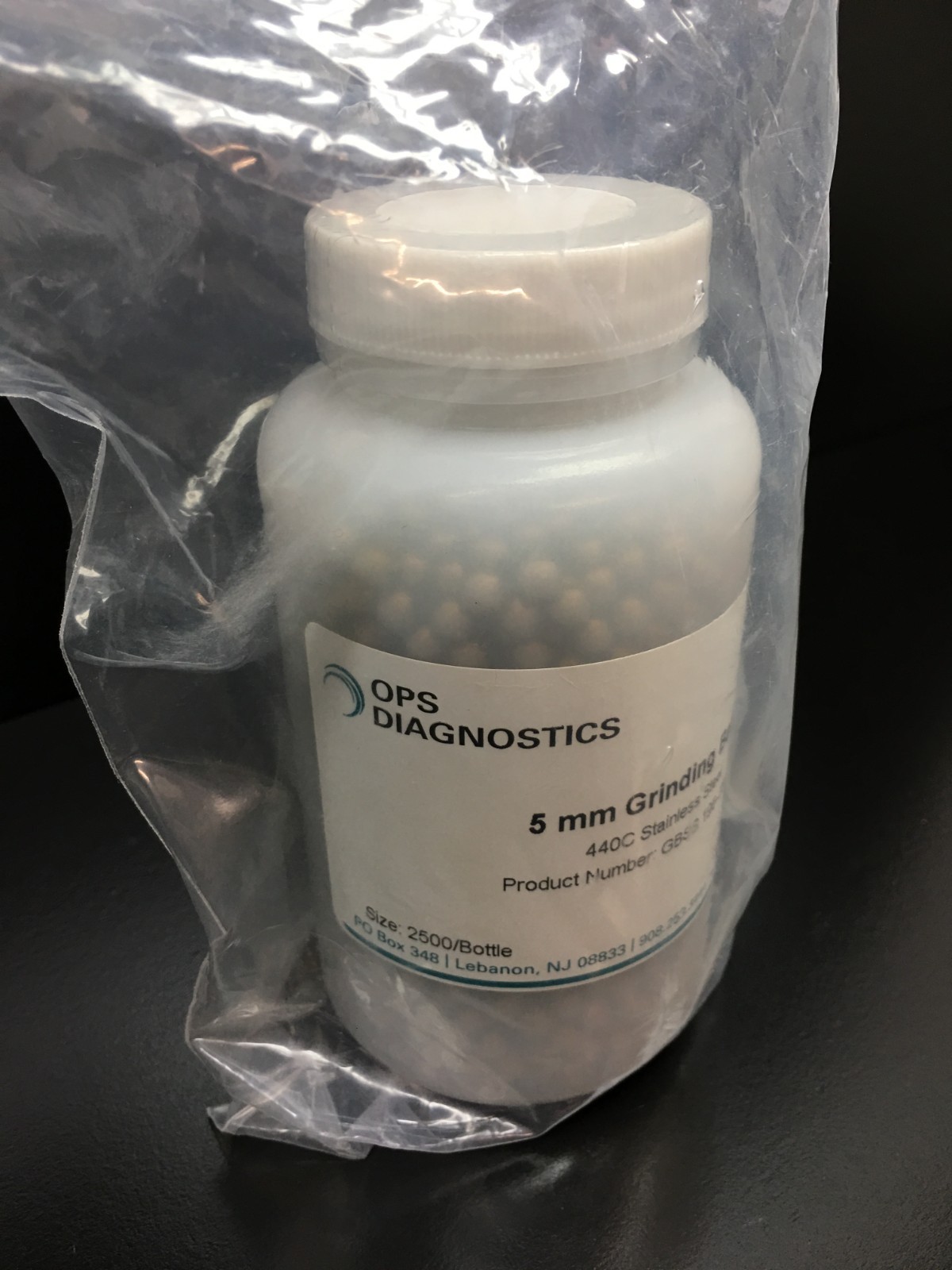 OPS Diagnostics Cat No GBSS 196-2500-10 440C Stainless Steel 5mm Grinding Balls