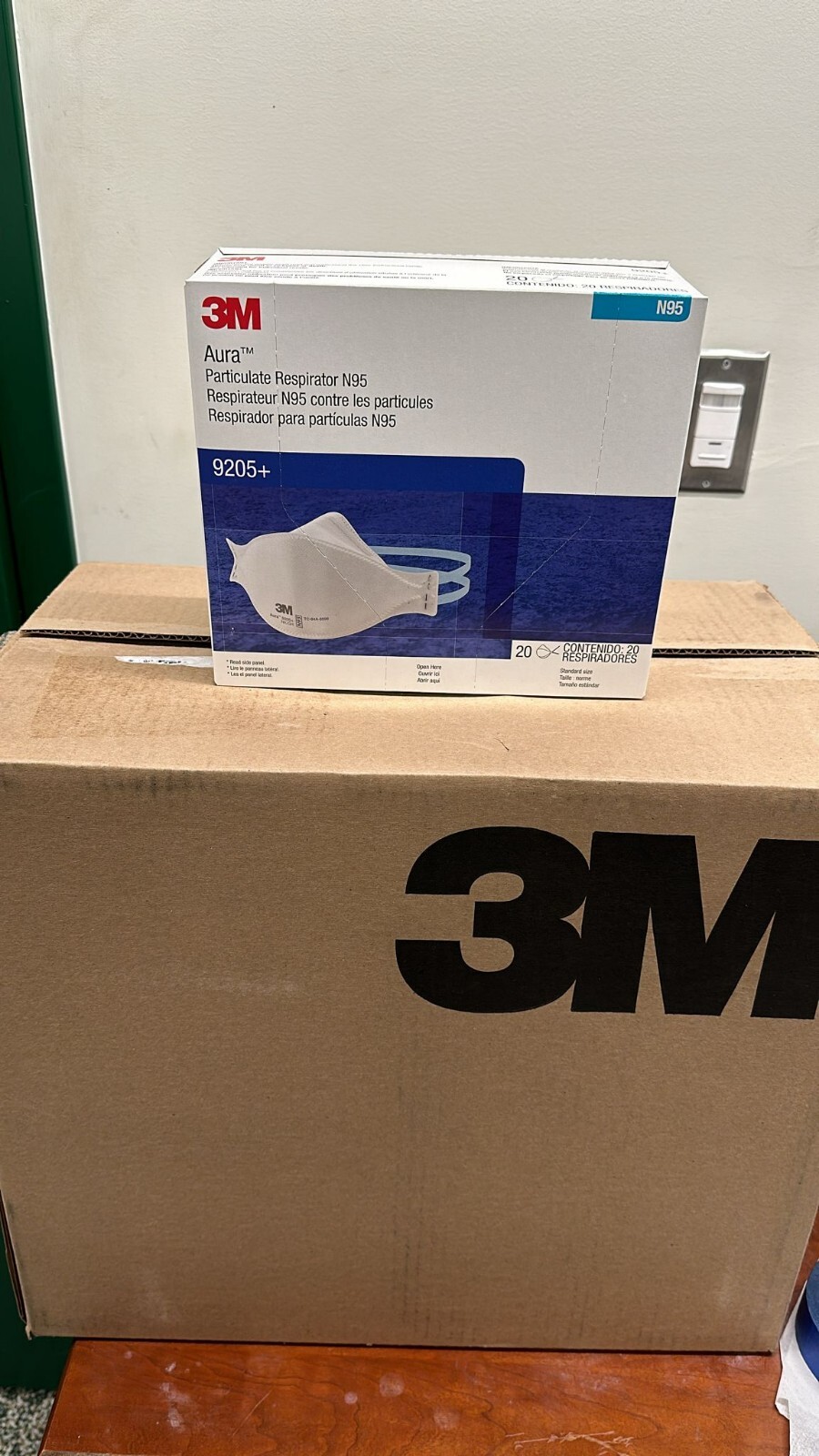 3M Aura 9205 N 95 Particulate Respirator Face Mask – White (20 Pack) X 11