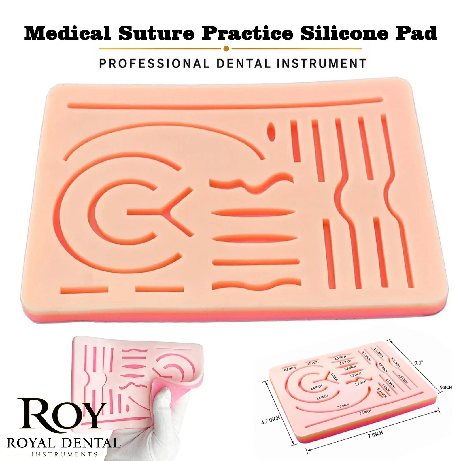 New Medical Skin Suture Practice Silicone Pad Wound Simulated For Training Kit