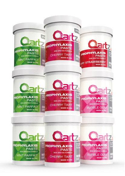 MEDIUM GRIT CHERRY TART QARTZ PROPHY PASTE DENTAL PROPHYLAXIS -2x (12oz) Jars