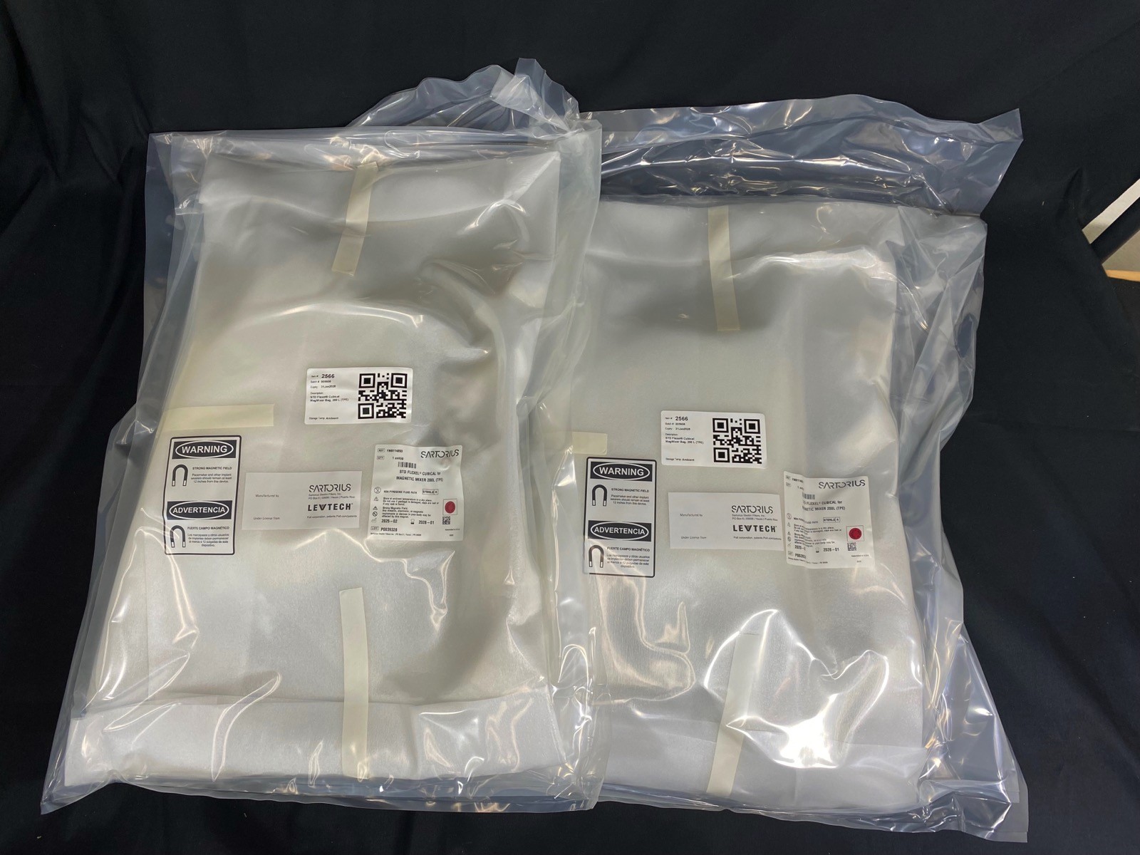 SARTORIUS 200L (TPE) For Magnetic Mixer STD Flexel Cubical Bag FMB114893 (2/Cs)