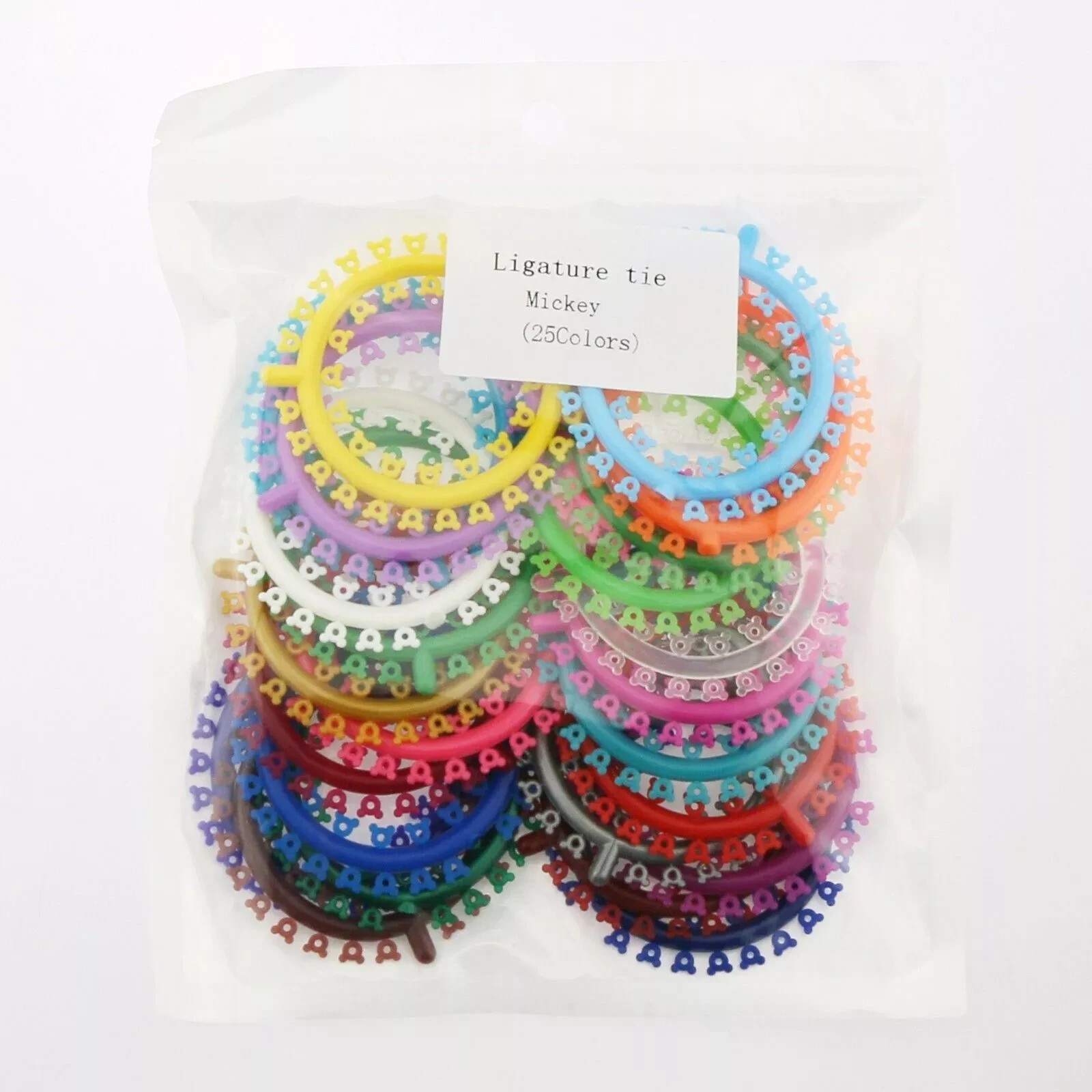 1000 Pcs Orthodontic Dental Multi-Colored Cartoon Elastic Rubber Ligature Tie