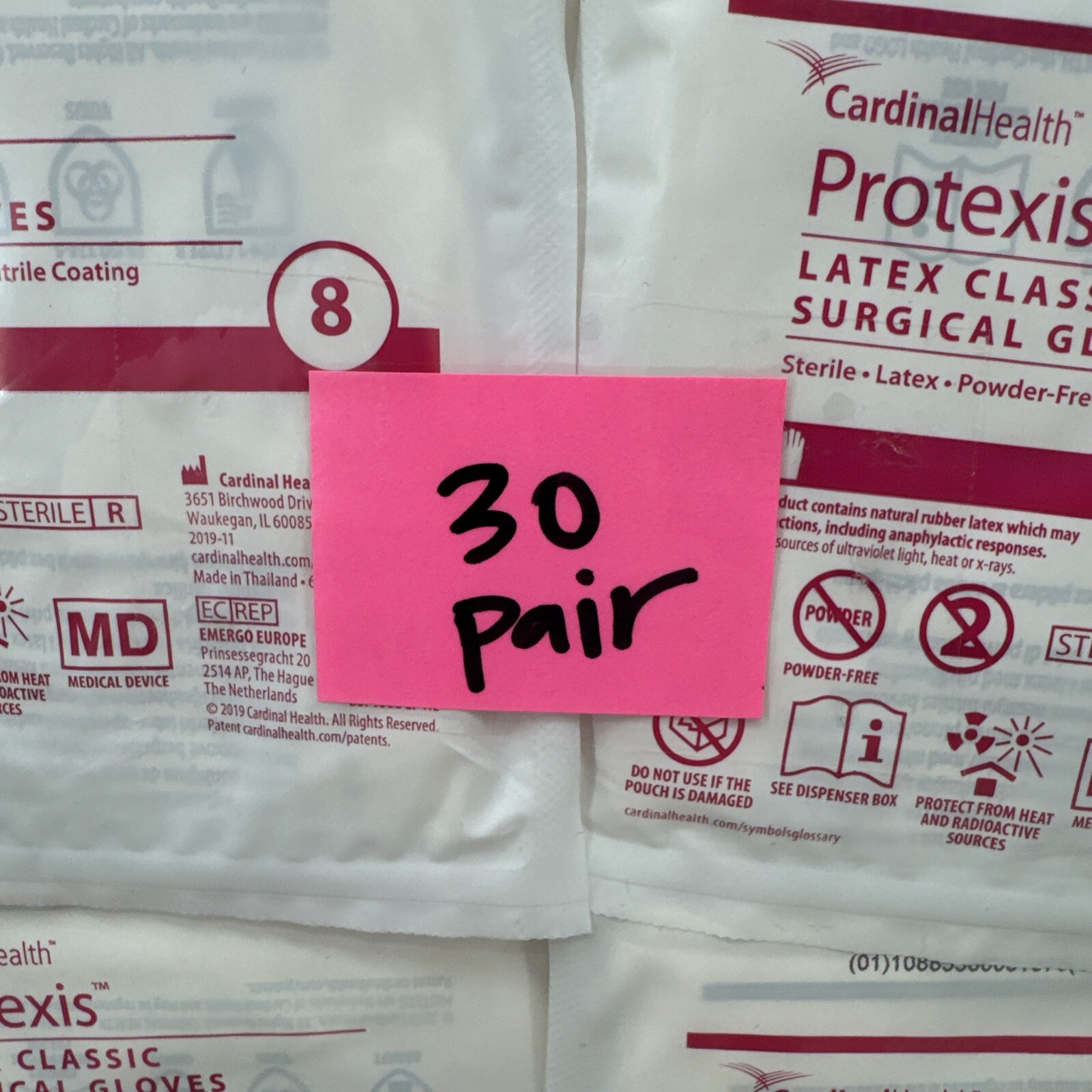 Protexis Latex Classic Surgical Glove-Nitrile Coating *30 Pair Size 8 *See Date*