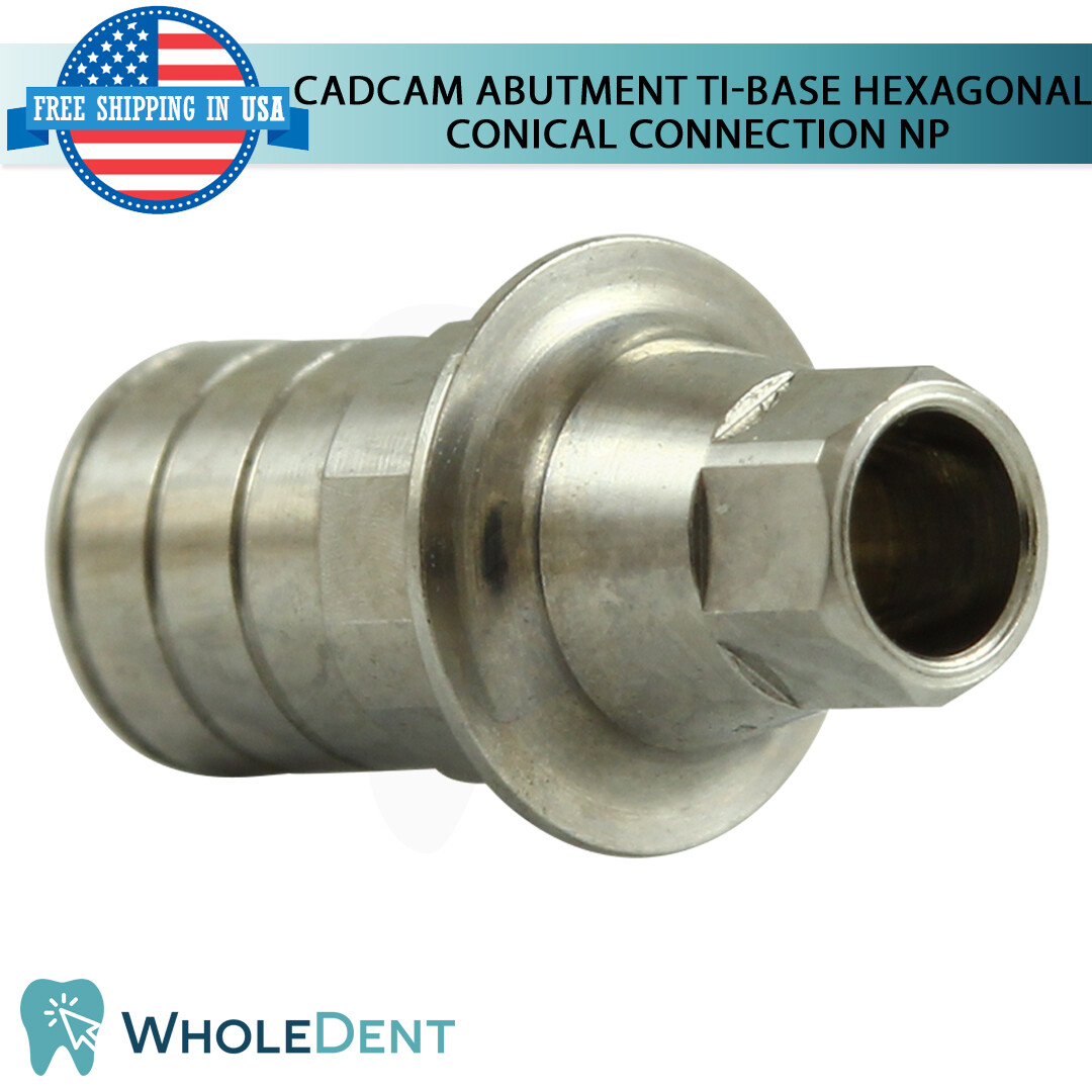 5x Dental Narrow Anti Rotational Titanium Base Conical Hex 2.25mm Connection