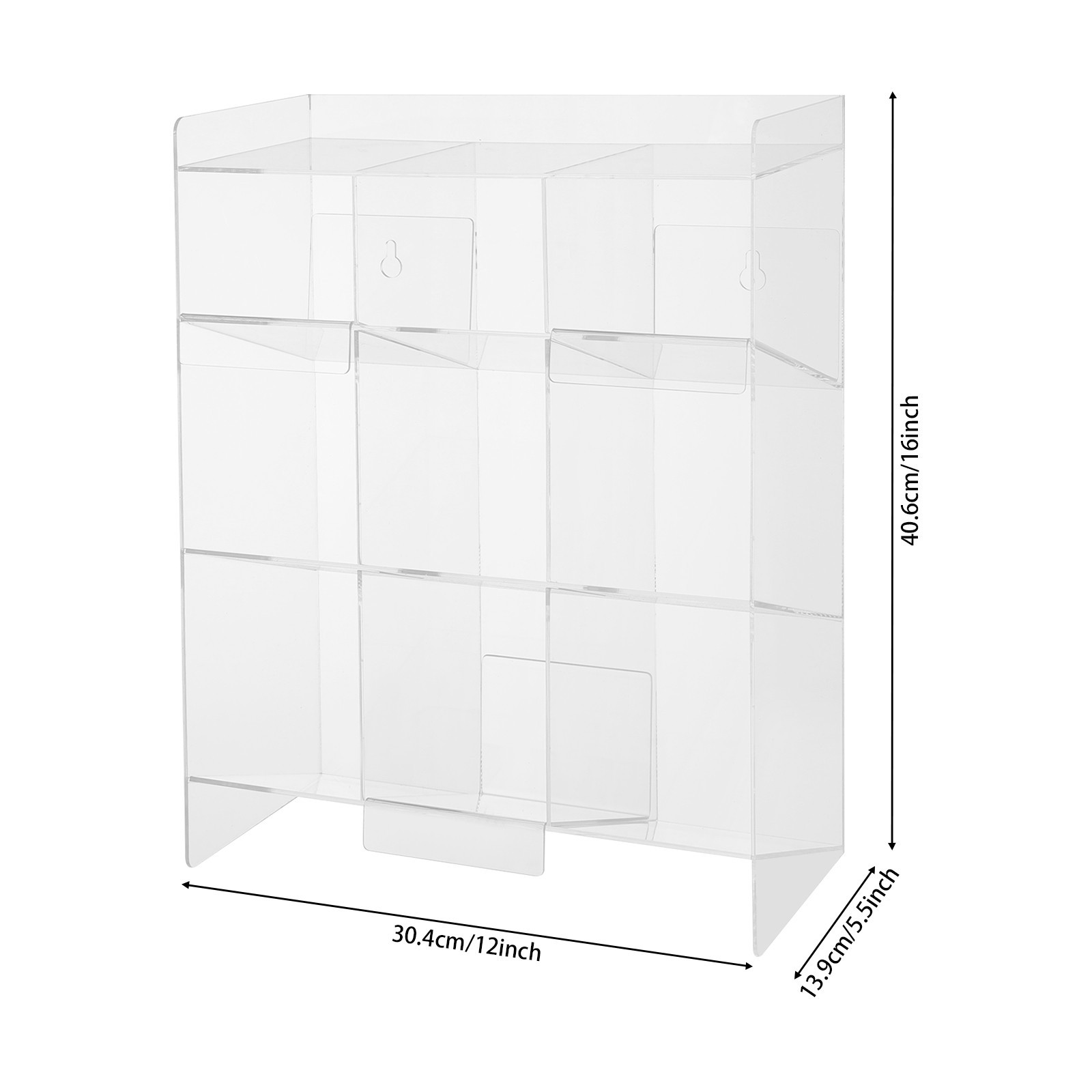 Test Tube Rack, 9 Compartment Lab Organizer, Acrylic Tube Rack, 12*5.5*16Inches