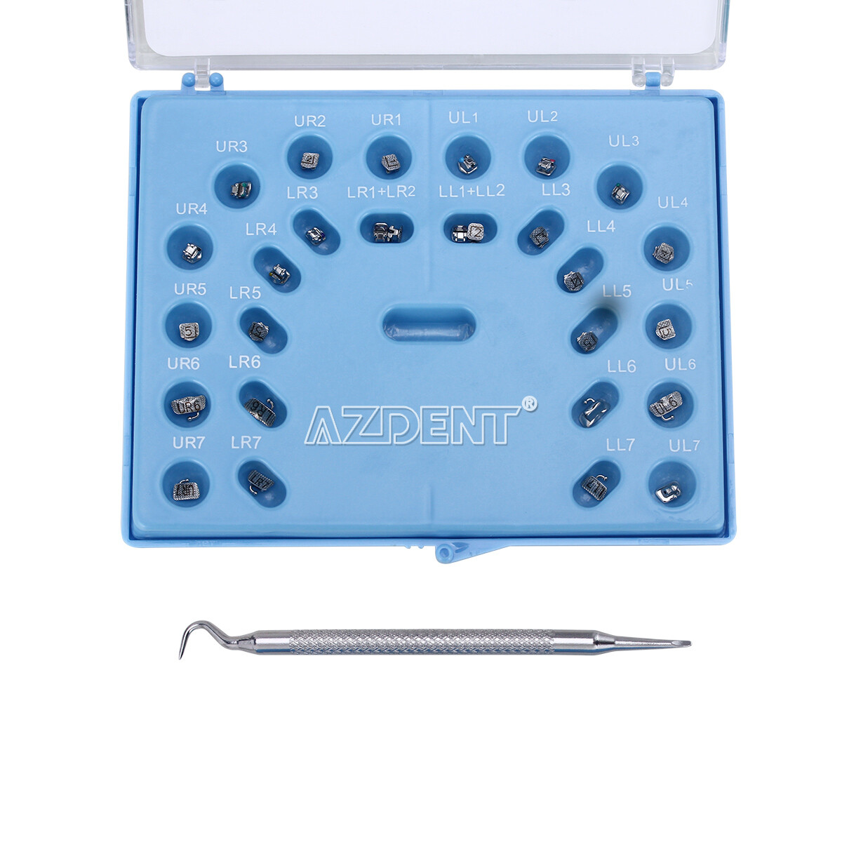 AZDENT Dental Orthodontic Self-Ligating Bracket Braces Roth/MBT .022 Hooks 3 4 5